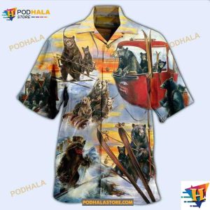 Bear Live Breathe Ski Funny Hawaiian Shirt, Gift Ideas For Bear Lovers