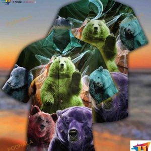 Bear Love Ligh Neon Hawaiian Shirt Gift Ideas For Bear Lovers 2