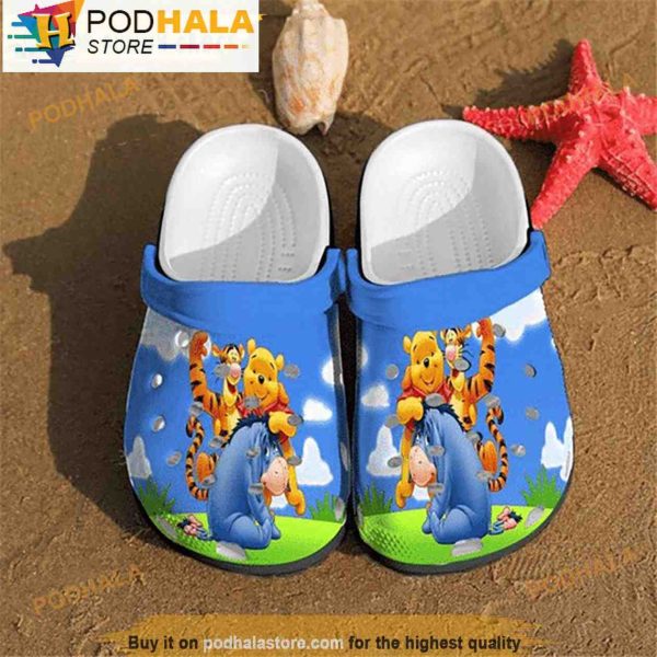 Bear Winnie The Pooh 3D Crocs Clogs Shoes, Funny Crocs