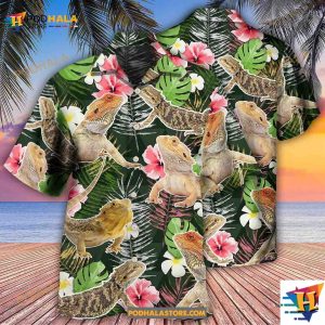 Bearded Dragon Tropical Leaf Hawaiian Shirt Gift Ideas For Bear Lovers 2