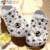 Beautiful Bee Flower 3D Crocs, Funny Crocs