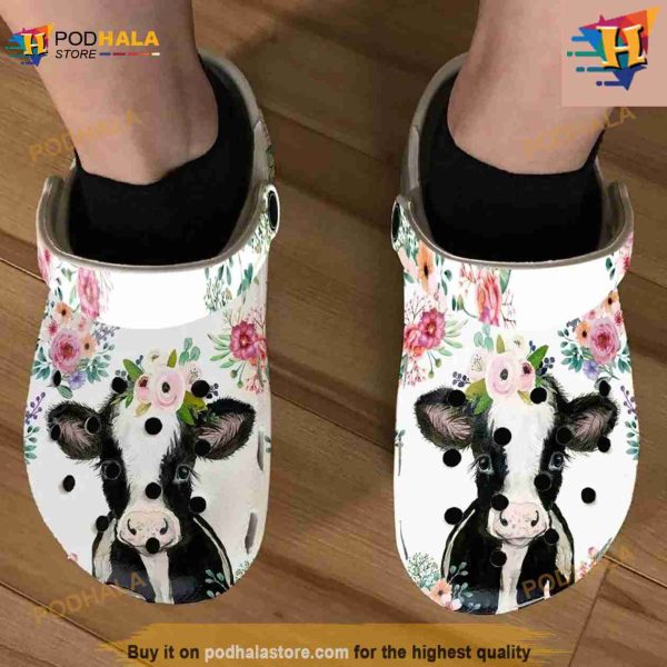 Beautiful Cow Slippers Crocs Clog Shoes