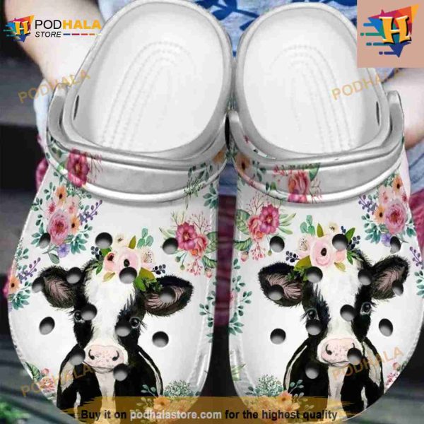 Beautiful Cow Slippers Crocs Clog Shoes