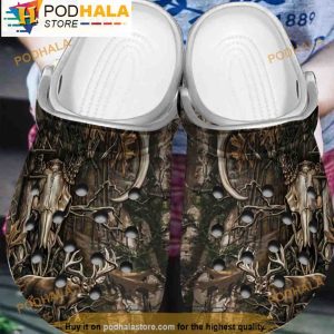 Beautiful Deer Hunting 3D Crocs Slippers, Funny Crocs