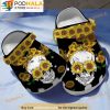 Beautiful Sunflower Skull Gifts 3D Crocs Slippers, Funny Crocs