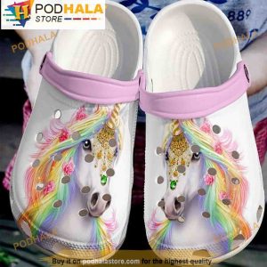 Beautiful Unicorn 3D Crocs, Funny Crocs