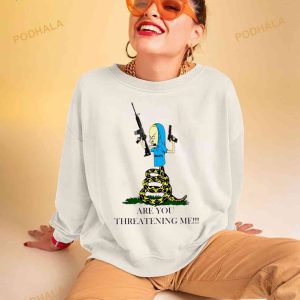 Beavis Gun Are You Threatening Me Shirt 3