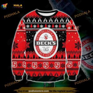 Beck's Beer 3D Ugly Christmas Sweater