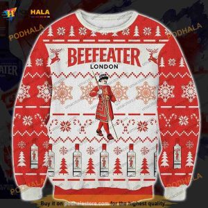 Beefeater London Whiskey Funny Ugly Sweater Christmas, Gift For Whiskey Lovers