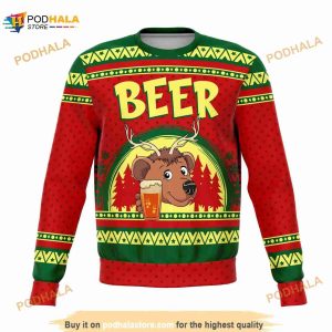 Beer Deer Unisex Christmas Ugly Sweater