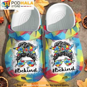 #Bekind Autism 3D Crocs Clog Shoes, Funny Crocs