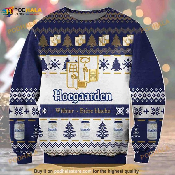 Belgian Hoegaarden Beer 3D Ugly Christmas Sweater