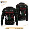 Believe Bigfoot Hunting Christmas 3D Funny Ugly Sweater