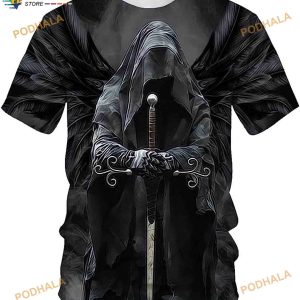 Benksrt Skull Printing 3D Shirt, Summer Novelty Graphic Tee