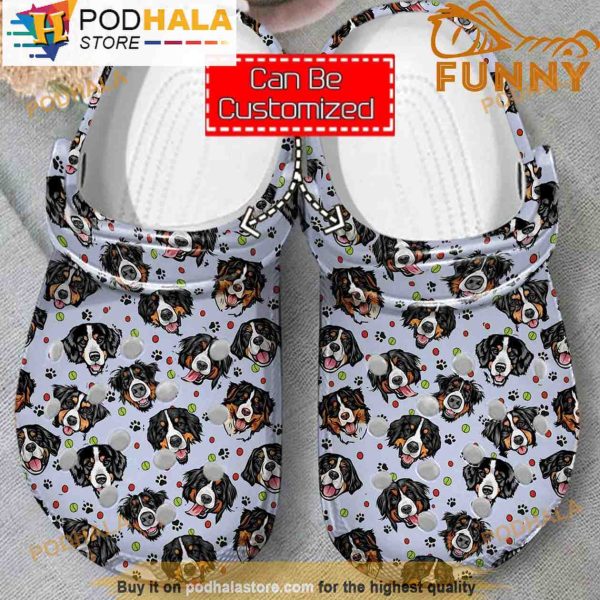 Bernese Mountain 3D Crocs Classic Clog, Funny Crocs