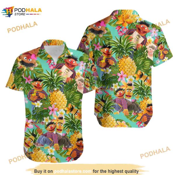 Bert And Ernie Hawaiian Shirt, Sesame Street Hawaii Shirt
