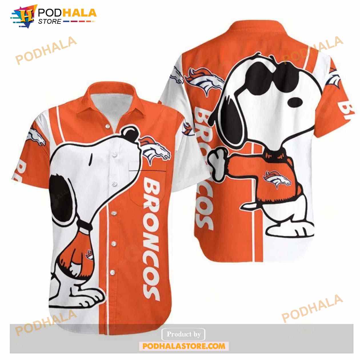 Snoopy And Denver Broncos Hawaiian Shirts