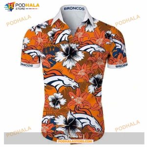 Best Denver Broncos Hawaiian Aloha Shirt, Hawaiian Button Up Shirt
