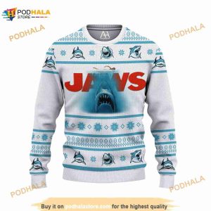 Best Jaws Shark 3D All Over Printed Christmas Funny Ugly Sweater