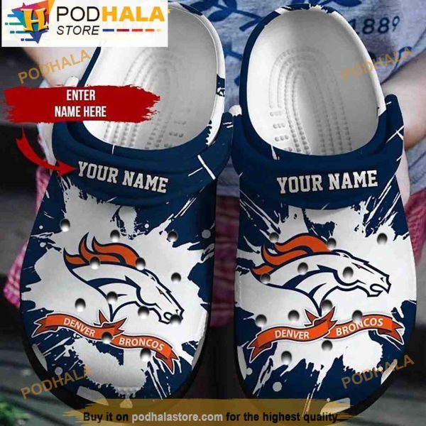 Best Personalized Denver Broncos 3D Crocs, Funny Crocs