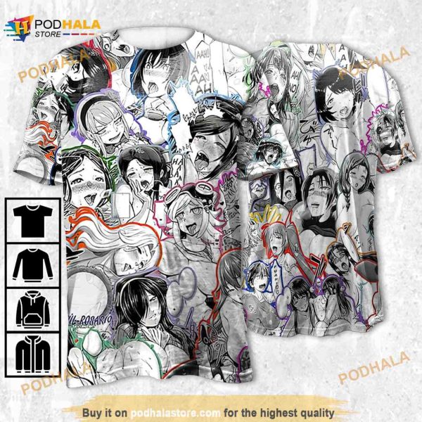 Big Anime Ahegao Movie 3D Shirt