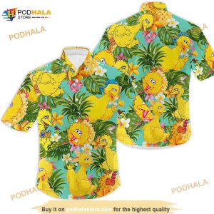 Big Bird Tropical Hawaiian Shirt, Big Bird Hawaii Tropical Shirt