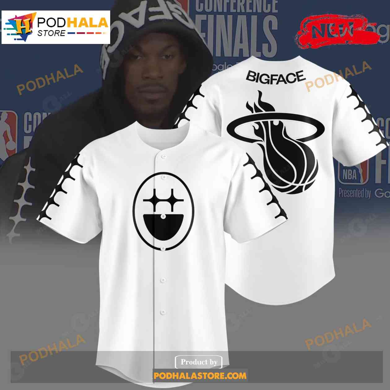 Big Face Coffee Jimmy Butler White Jersey - Bring Your Ideas
