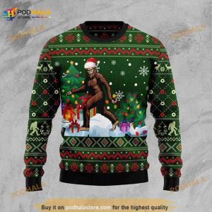 Big Foot Xmas Christmas Funny Ugly Sweater