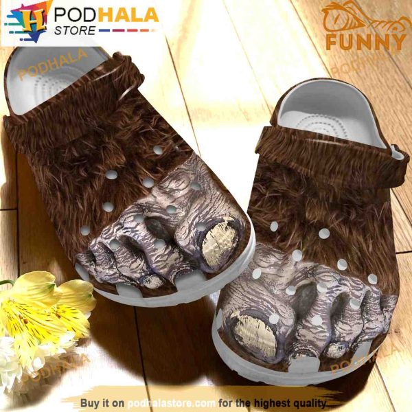 Bigfoot 3D Crocs Classic Clog Shoes, Camping Gift Ideas, Funny Crocs