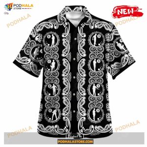 Billiards Silhouette Luxury Design Button Funny Hawaiian Shirt 2