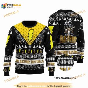 Black Adam Christmas Ugly Sweater, Black Adam Holiday Fan Gift Xmas