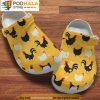 Black And White Chicken Gifts 3D Crocs Clog Shoes, Funny Crocs