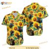 Black Angus Cattle Lovers Sunflower Hawaiian Shirt, Cow Flower Aloha Shirt