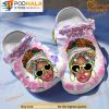 Black Beautiful Woman Hippie 3D Crocs, Funny Crocs