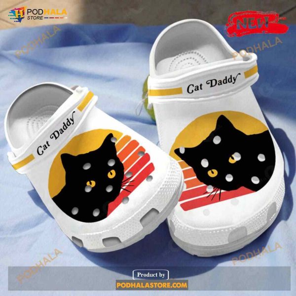 Black Cat Daddy Birthday Holiday Gifts Crocs Clogs Shoes
