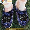 Black Cat Face Flower 3D Crocs, Funny Crocs