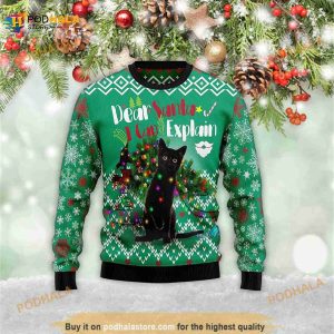 Black Cat I Can Explain 3D Ugly Meowy Christmas 3D Ugly Sweater