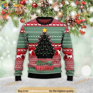 Black Cat Meowy Christmas Tree Best Xmas Gifts 3D Meowy Xmas 3D Ugly Sweater