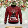 Black Cat Old Man Best Xmas Gifts 3D Meowy Xmas 3D Ugly Sweater