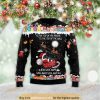 Black Cat Sleigh Christmas Xmas 3D Ugly Sweater
