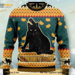 Black Cat Ugly Christmas Sweater