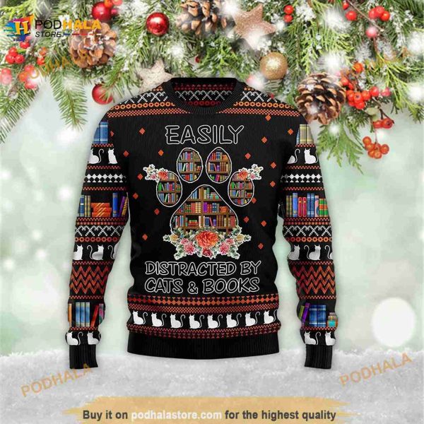 Black Cat What Best Xmas Gifts 3D Meowy Christmas 3D Ugly Sweater