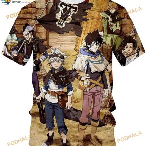 Black Clover Anime 3D Shirt Adult Teens Youth Cosplay Short Sleeve Tees