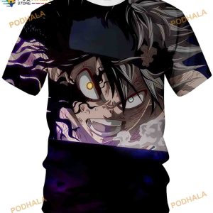 Black Clover Anime Asta Fashion Crewneck 3D Shirt For Men Women Youth