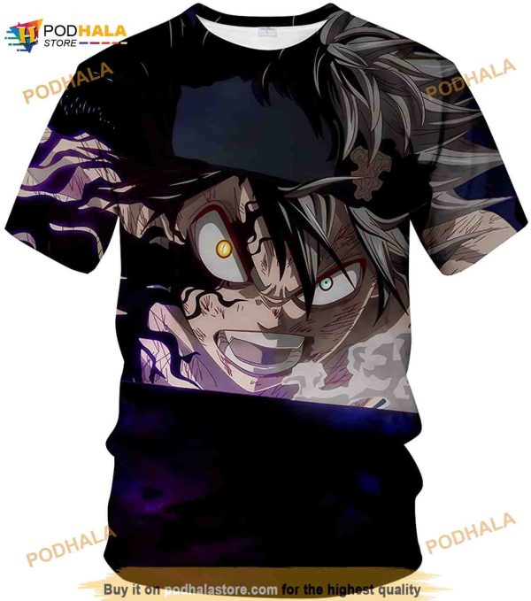 Black Clover Anime Asta Fashion Crewneck 3D Shirt For Men Women Youth