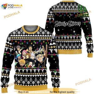Black Clover Bull 3D Ugly Christmas Sweater