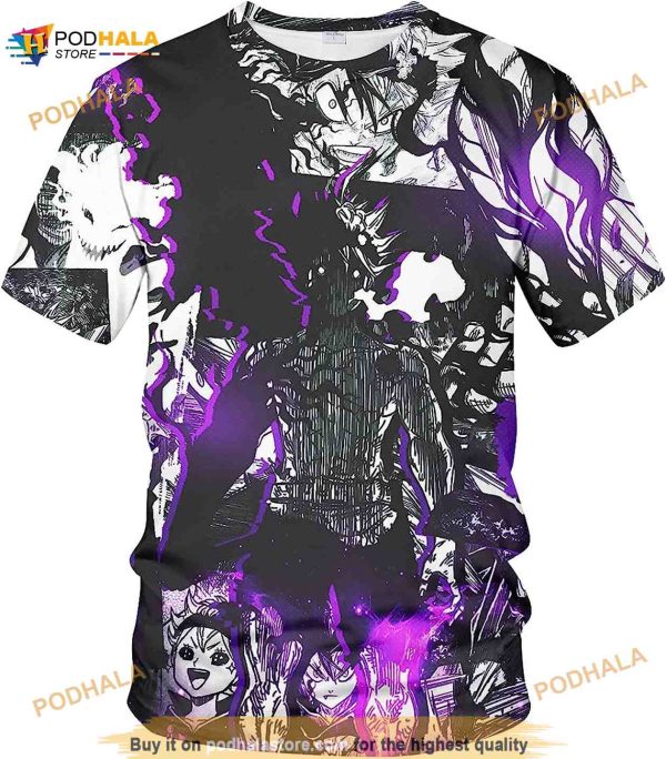 Black Clover Mens 3D Shirt Japanese Anime Funny Graphic Fashions