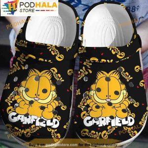 Black Garfield 3D Crocs, Funny Crocs