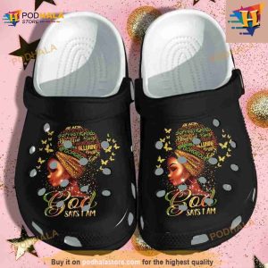 Black Girl Africa Culture Clogs God Says I Am Black Queen Crocs Clog Shoes
