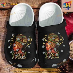 Black Girl Africa Culture Clogs God Says I Am Black Queen Crocs Clog Shoes 2